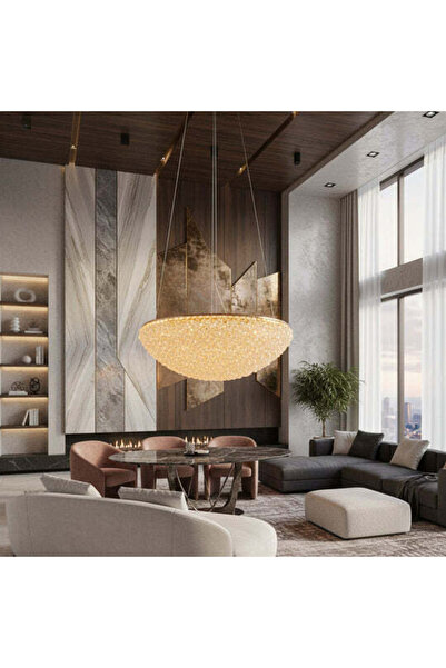 Jiju Lustra LED Suspendata ENZO NEST Golden Sponge