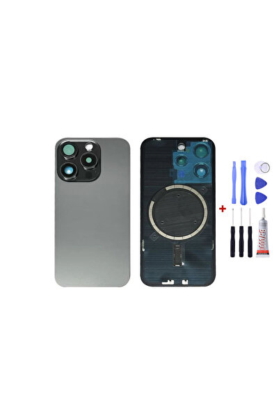Yedcom Iphone 15 PRO Siyah Uyumlu Full Nfc ve Demirli Uyumlu Arka Cam Kapak P...
