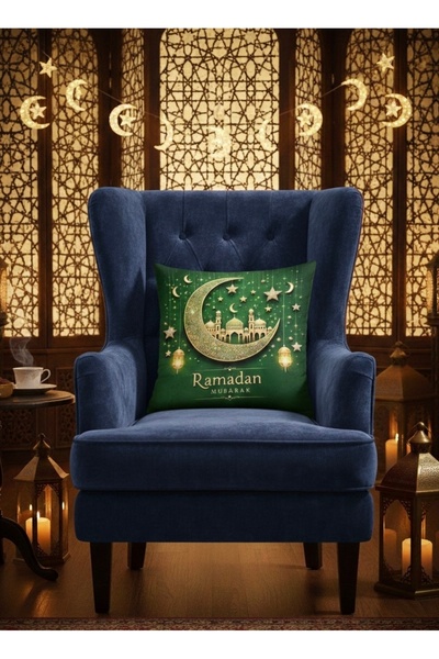 MİNOZA Digital Printed Ramadan Themed Decorative Throw Pillow Cover