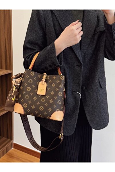 bag Women’s Vintage Monogram Bucket Bag, Large Capacity Shoulder & Crossbody ...