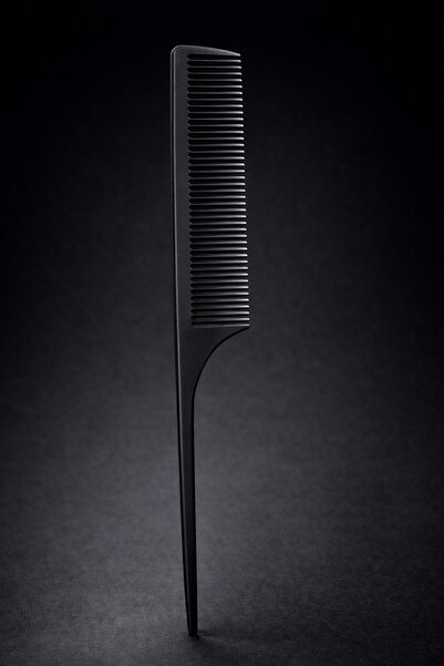 OEM Professional comb with tail for hair separation – black model, fine teeth