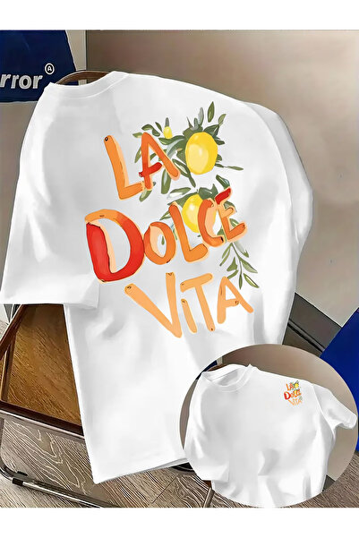 ALEYZA MODA Ειδικά τυπωμένο μπλουζάκι από βαμβάκι με λαιμόκοψη ποδηλάτου σε μ...