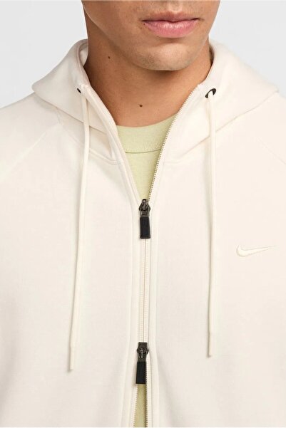 Nike Primary Dri Fit Uv Full Zip Cream Color Men's Sweatshirt