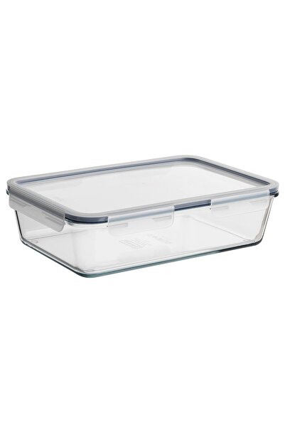 IKEA Dikdörtgen Saklama Kabı 32x21x9 Cm Sızdırmaz Plastik Kapaklı Cam Saklama...