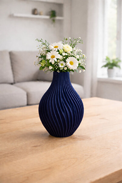 Adel3D Modern Dekoratif Vazo | 3D Baskı Özgün Tasarım | Minimal Ev & Ofis Mas...