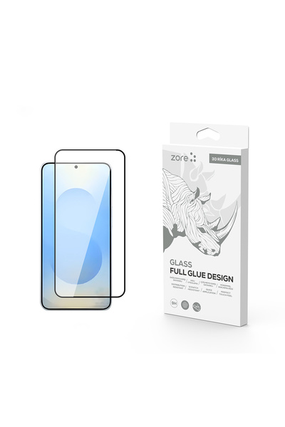 zore Galaxy S25 ZPRB Rika Premium Temperli Cam Ekran Koruyucu - Siyah