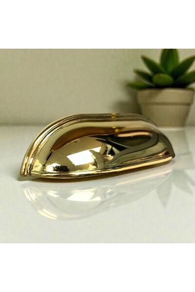İlkulp Tas Midye GOLD AltınSarı 128 Mm Kulp Lüks Country Mutfak Mobilya Dolap...