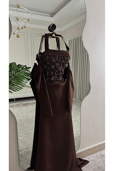 Kira Fashion Brown evening dress