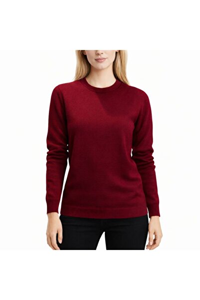 CRALİCHE Women's Crew Neck Knitwear Sweater-Straight Cut Stylish Sweater-Thin...