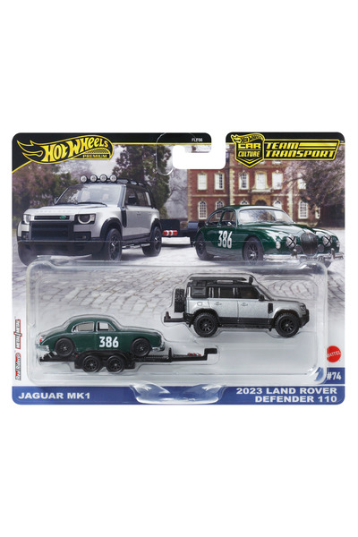 Evelise HOT WHEELS TRANSPORTATOR LAND ROVER DEFENDER 110 2023 CU MASINUTA JAG...