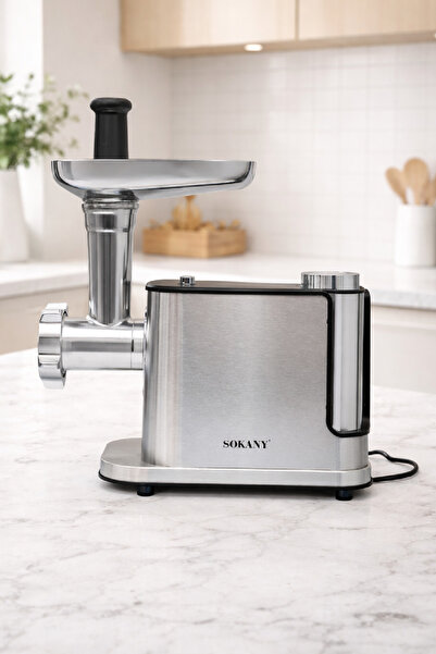 SOKANY 3600W Ultra Güçlü Kıyma Makinesi LCD Ekranlı Reverse Özellikli SK-06030