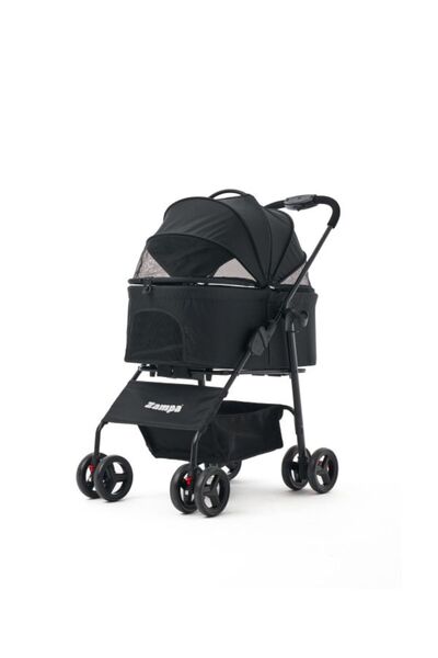 Zampa Pure Kedi & Köpek Arabası Siyah - 15 kg Kapasiteli Ayrılabilen Pusetli ...