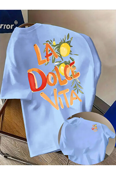 ALEYZA MODA Ειδικά τυπωμένο μπλουζάκι από βαμβάκι με λαιμόκοψη ποδηλάτου σε μ...