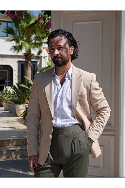 PAREZ Erkek Premium İtalyan Stil Slim Fit Erkek Punto Dikişli Torba Cepli Yar...