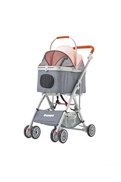 Zampa Move Kedi & Köpek Arabası Pembe - 15 kg Kapasiteli Ayrılabilen Pusetli ...