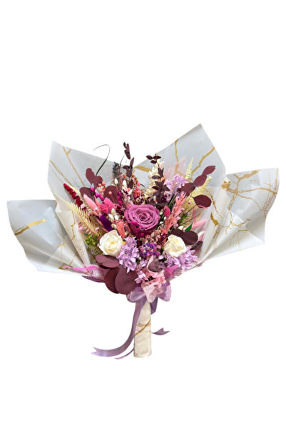 Eventissimi Buchet plante stabilizate cu trandafiri si hortensie criogenată