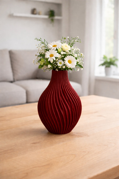 Adel3D Modern Dekoratif Vazo | 3D Baskı Özgün Tasarım | Minimal Ev & Ofis Mas...