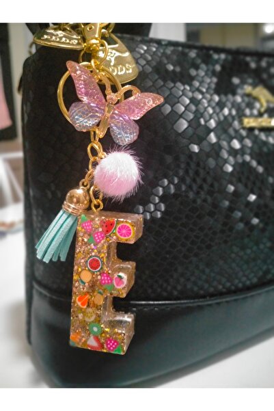 Minihobiev Letter E Keychain, Bag Accessory, Decorative Accessory, Jewelry