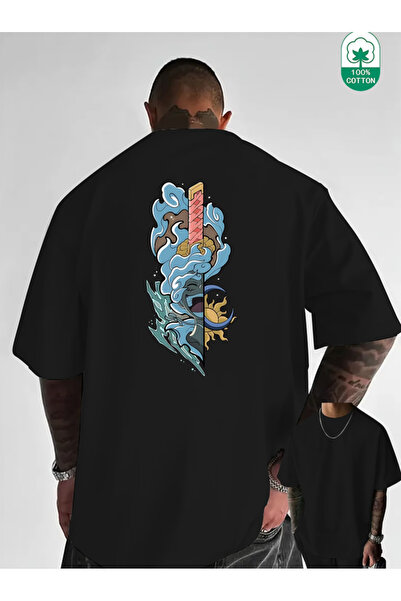 ALEYZA MODA Tricou unisex supradimensionat cu imprimeu grafic – Croială lejer...