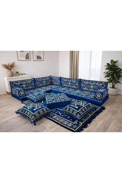 Dekor Köşe Kilim Desenli Köşe Oturma Takımı (22 DNS Sert Sünger) (Kilim HEDİY...