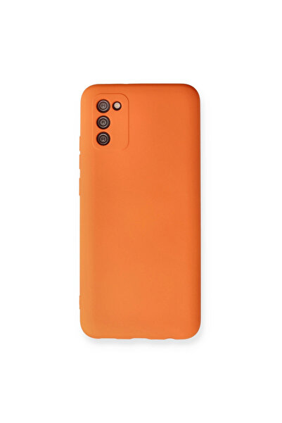 eco port Samsung Galaxy A02S Case Nano Velvet Silicone Inside - Orange