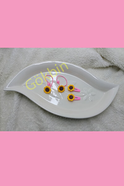 Gökbin Ženska kopča za kosu sa suncokretom i set elastičnih gumica za kosu sa...