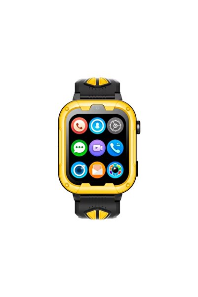 wonlex Ceas inteligent KT32 pentru copii cu funcție de telefon, localizare, apel video, cameră, App Store, galben