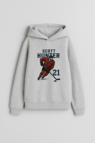 AYDESİGN Scott Hunter Heated Rivalry Printed Men's and Women's Hooded Gray Sw...