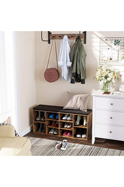 Talis Pantofar bancuta hol cufar cu depozitare, Santo Living, Maro, 104x30x48 cm