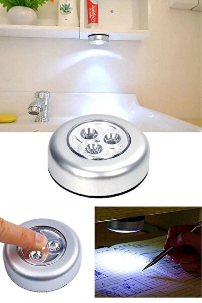 LeylArt Çadır Lambası Dokunmatik Pilli Led Işık 1 Adet Kamp Çadır Dolap Raf K...