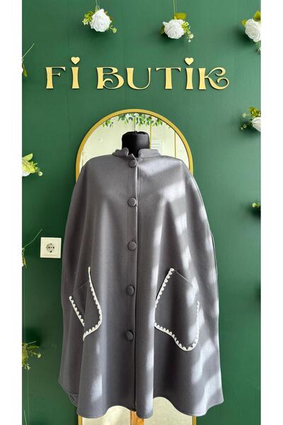 Butik kadın kaşe panço