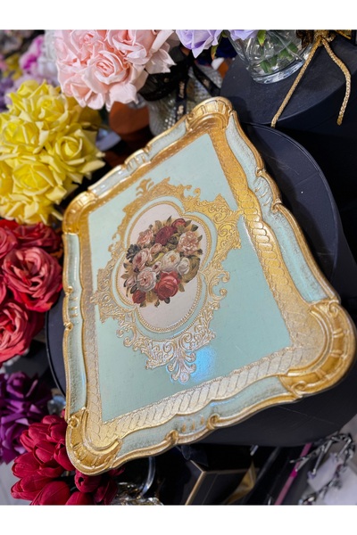 masi Esterhomedecor 6-Person Original Italian Rosewood Tray