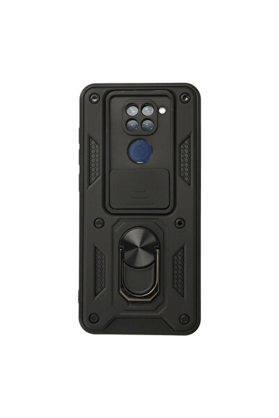 eco port حافظة ريدمي نوت 9 من السيليكون مع حلقة عدسة بارس - أسود