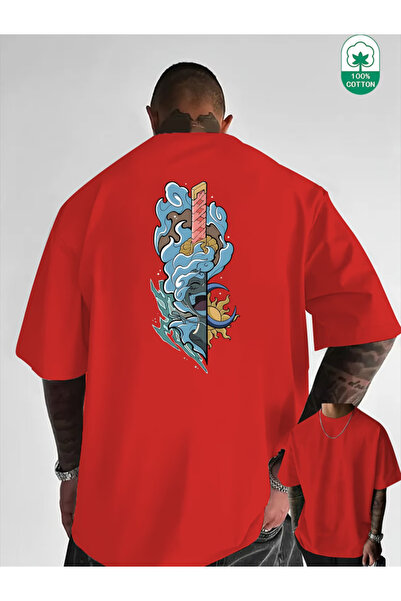 ALEYZA MODA Tricou unisex supradimensionat cu imprimeu grafic – Croială lejer...