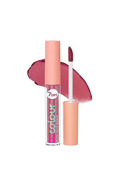 7DAYS B.Colour Mat Likit Ruj 02 Pink