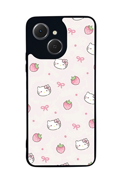 TECNO Spark 40C Uyumlu Hello Kitty Tasarımlı Glossy Mat Siyah Silikon Telefon...