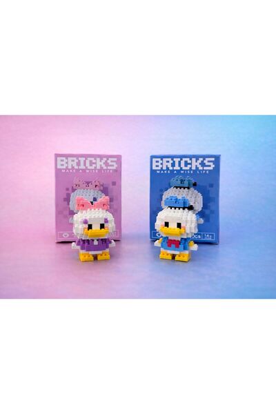EMKSHOP Bricks Donald and Daisy Duck Set of Two Mini Building Toys Lego