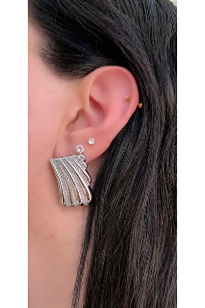 Store Diva Charm Stone Plate Earrings