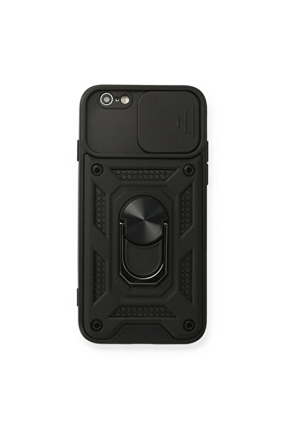 eco port حافظة آيفون 6 بارس سيليكون مع حلقة عدسة - أسود