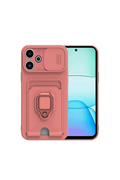 eco port حافظة سيليكون مع حلقة لبطاقة الأعمال زوما لـ Redmi 13 4G - وردي