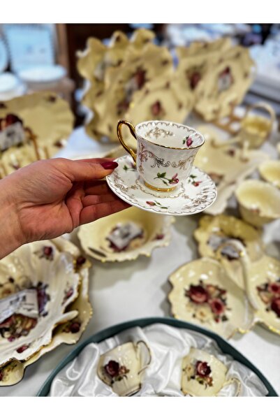 hediye Esterhomedecor 6 Person Porcelain Coffee Cup Set