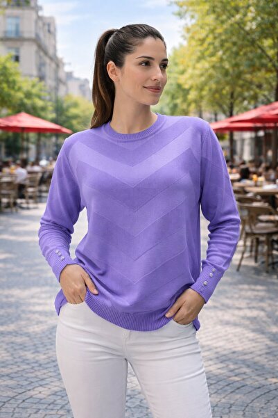 Fresh&Moda Women's Elegant Stylish Model Zigzag Patterned Standard Mercerized...