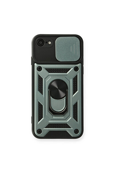 eco port iPhone 7 Case Silicone with Pars Lens Ring - Green