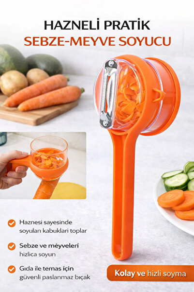 nelerbulurum Hazneli Rende Çok Amaçlı Sebze Meyve Soyucu Paslanmaz Çelik Çift...
