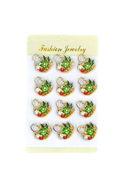 OEM Set de 12 Broșe Mărțișor, NEVERMORE, Cosulete R1, 2.5cm, Auriu