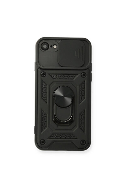 eco port iPhone 7 Case with Pars Lens Ring Silicone - Black