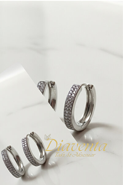 DİAVENTA TAKI VE AKSESUAR Xuping Vip Earrings - Xuping Silver Hoop Earrings N...