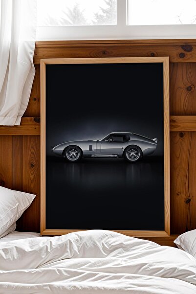Saturn Shelby Cobra Daytona Coupe Framed Painting Men's Room and Garage Decor...