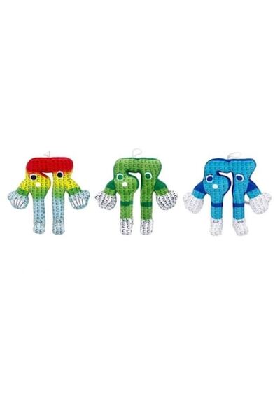 MASHASHOP Set de 3 figurine de pluș, Brainrot Rainbow 67