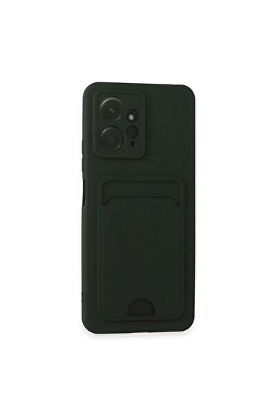 eco port حافظة سيليكون مع بطاقة عمل كلفن لهاتف ريدمي نوت 12 4G - أخضر داكن